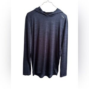 Quick Dry Lightweight Blue Hoodie Activewear Top Stretch Medium 38-40 Jog Walk